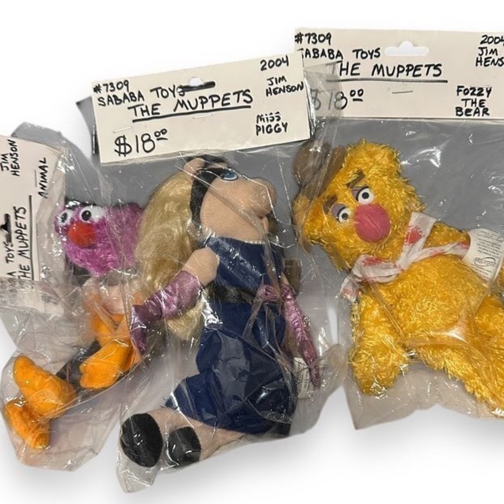 Sababa Toys Fozzie Bear Muppets 9" Bean Bag Plush Jim Henson Stuffed Animal - Picture 2 of 5